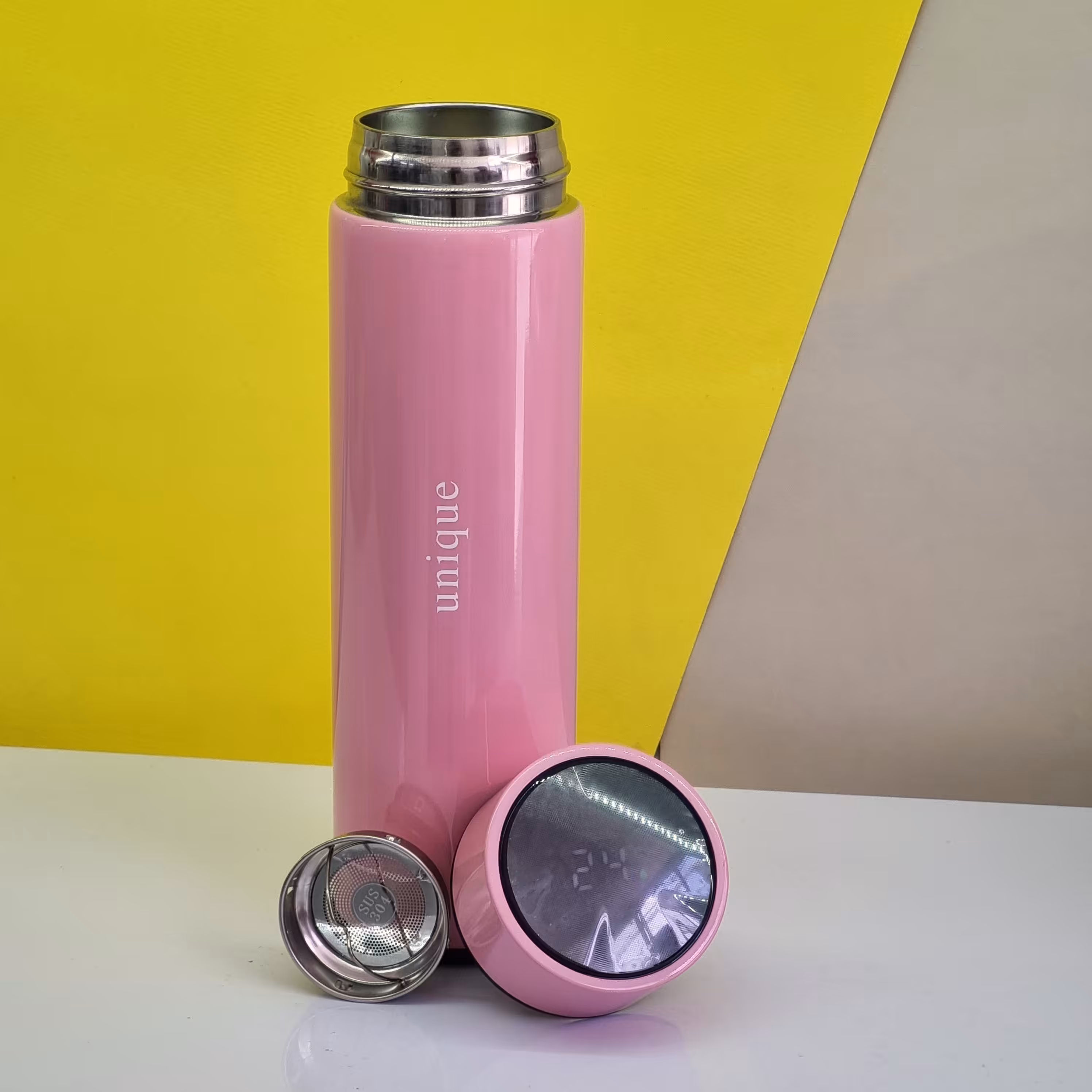 فلاسک درجه دار یونیک صورتی