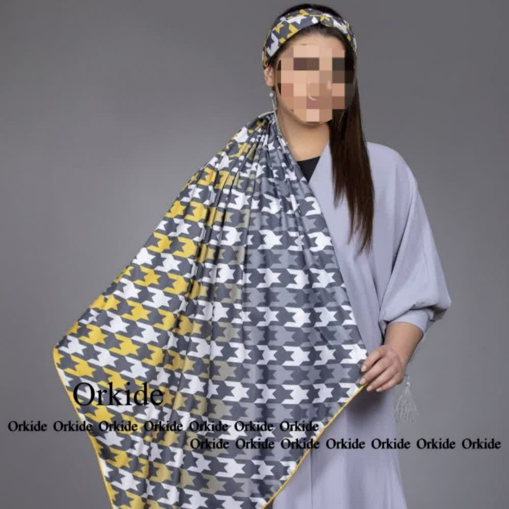 روسری نخ ابریشم گارزا طرح خاص
