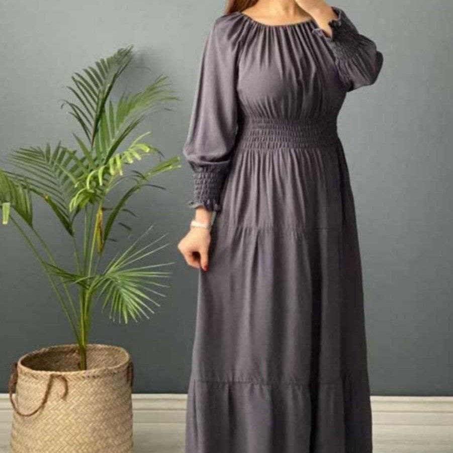 پیراهن بلند نخی زنانه