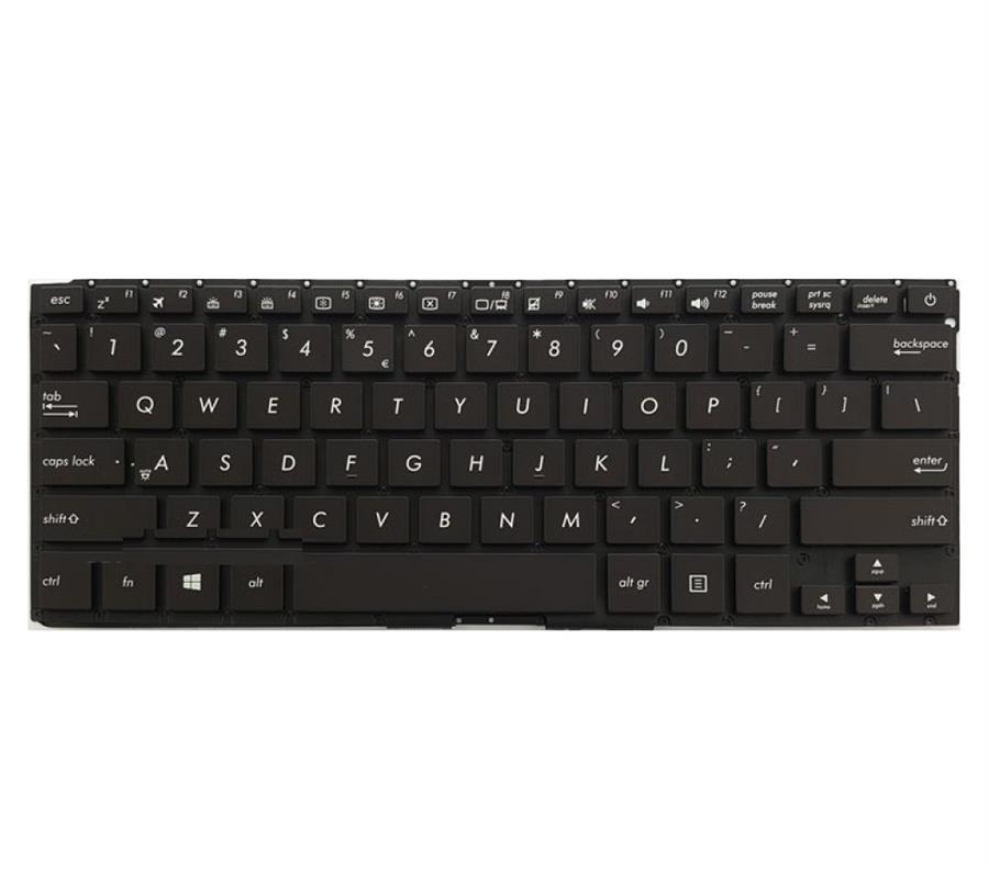 کیبورد لپ تاپ ایسوس مدل ZenBook UX310 مشکی اینترکوچک با بکلایت بدون فریم با کلید پاور