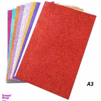 مقوا رنگی فومدار اکلیلی مدل پشت چسبدار کد 03 سایز A3 بسته 10 عددی