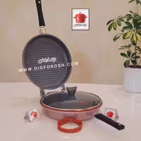 تابه دوطرفه چدن گرانیت گرد کاندید همراه با درب پیرکس در چندرنگ جذاب باضمانت و آماده ارسال