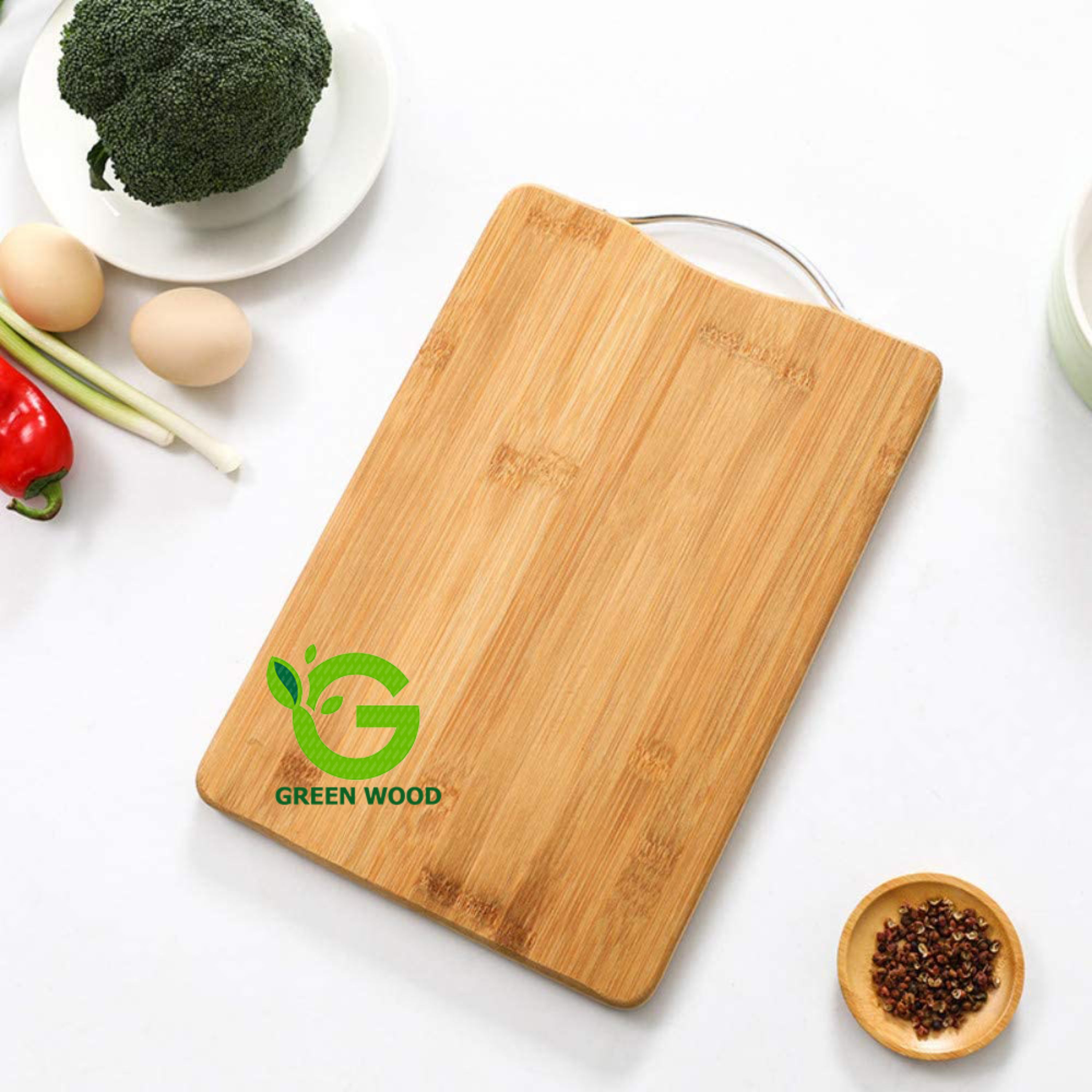 تخته برش گوشت چوبی بامبو مدل L34 کد Gw130601002