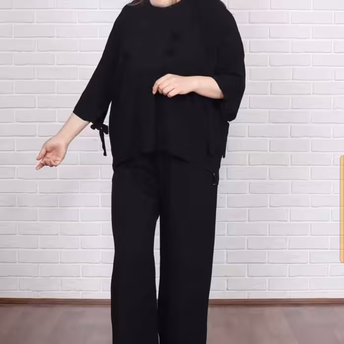 ست بلوز شلوا ر نخی تک رنگ قواره عالی