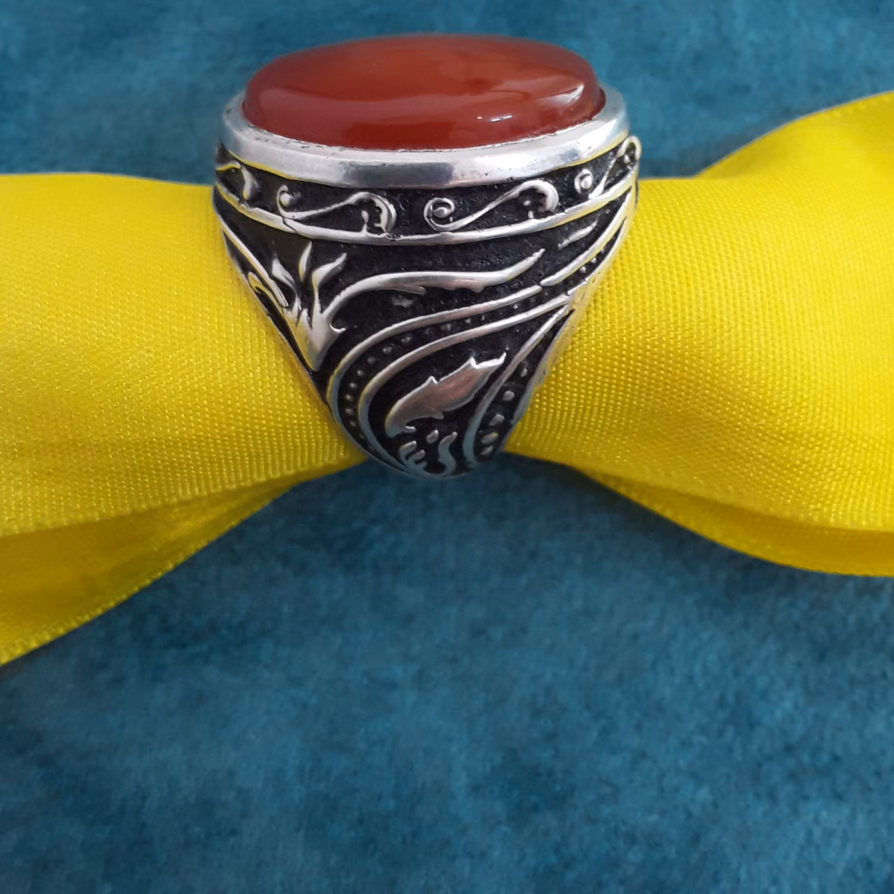 انگشتر نقره قواره دار