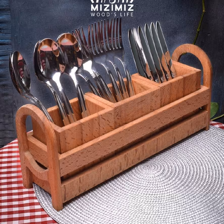 ظرف قاشق و چنگال 3تکه