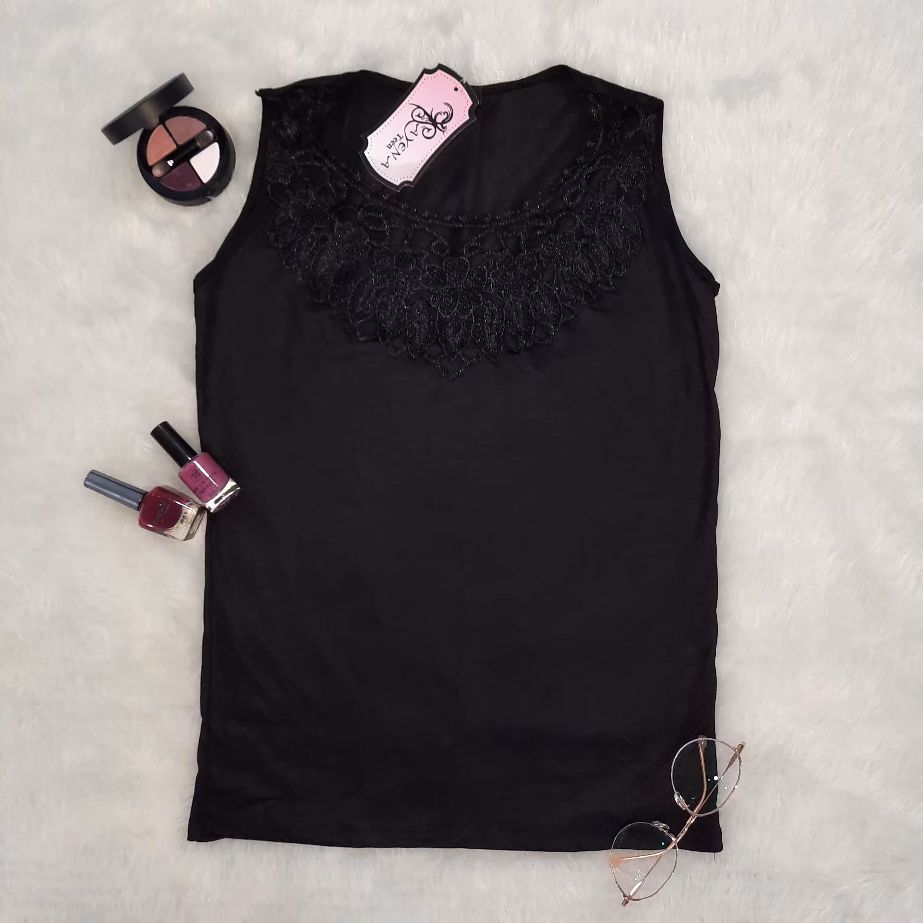 تاپ جلو گیپور مشکی