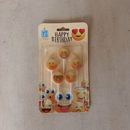 شمع فانتزی ایموجی بسته 5 عددی