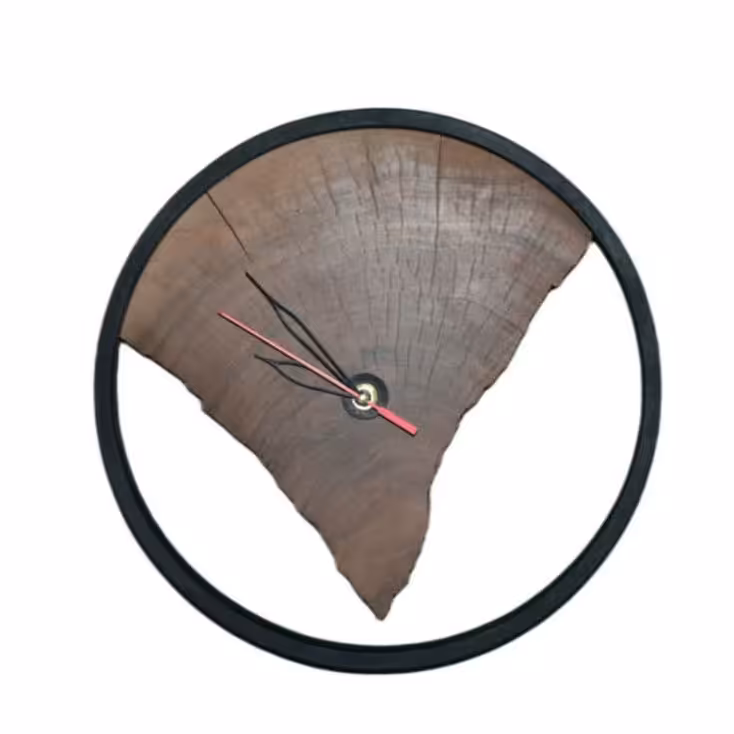 ساعت چوبی روستیک مدل آبنوس قطر 65