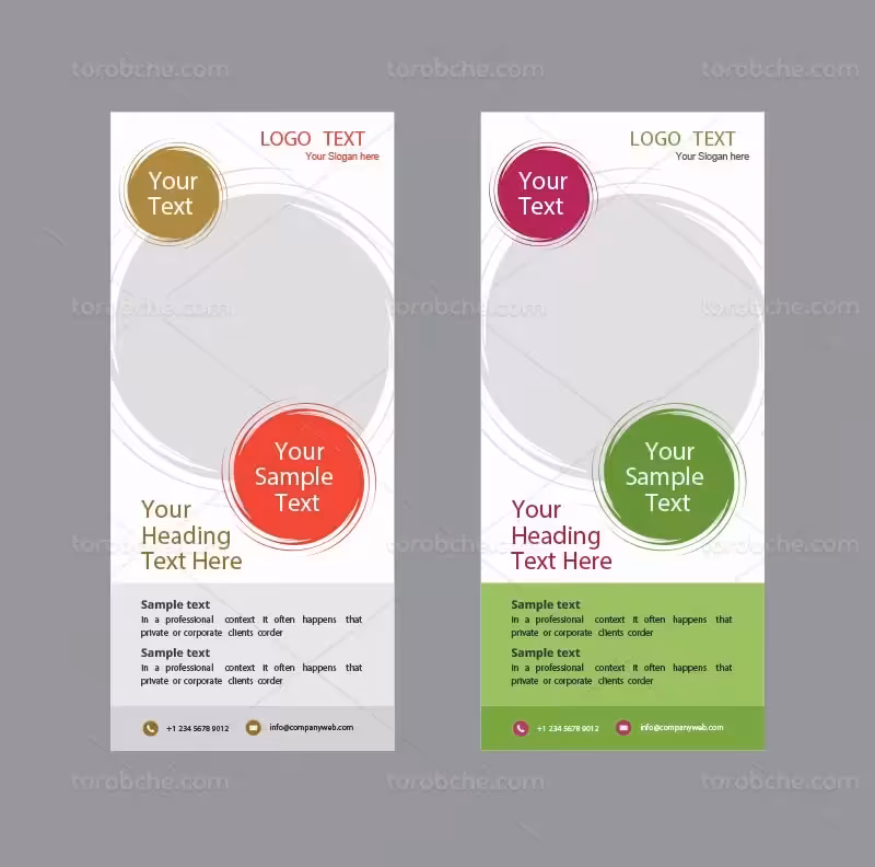 وکتور استند کسب و کار با کیفیت | گرافیک با طعم تربچه