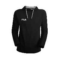 هودی کلاه دار آستین خط دار طرح fila مدل g 789678