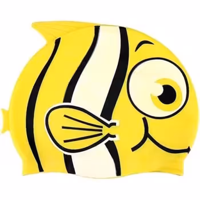 کلاه شنا بچه گانه طرح ماهی ( زرد )
