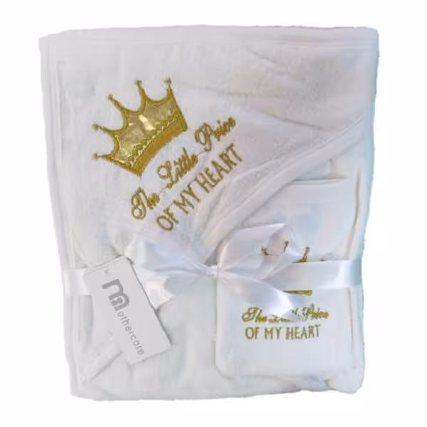 حوله 2 تیکه نوزادی طرح تاج مادرکر