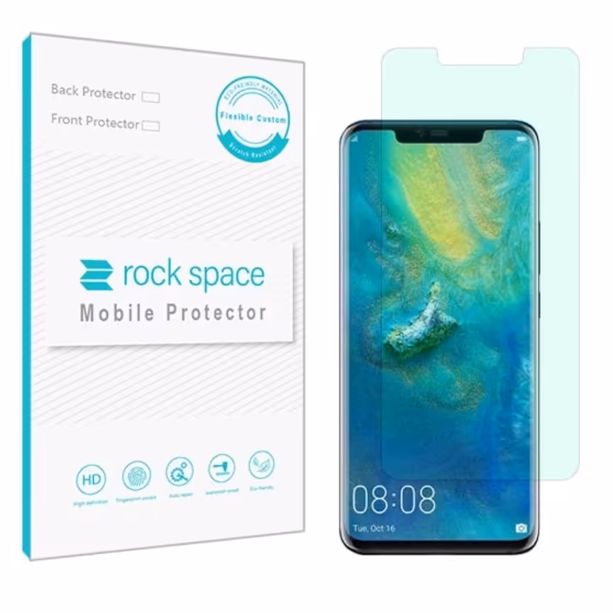 گلس هواوی Mate 20 Pro مدل نانو هیدروژل گرین لایت برند راک اسپیس