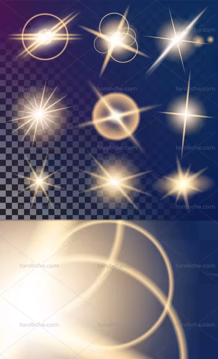 وکتور افکت و نقطه های نوری | گرافیک با طعم تربچه