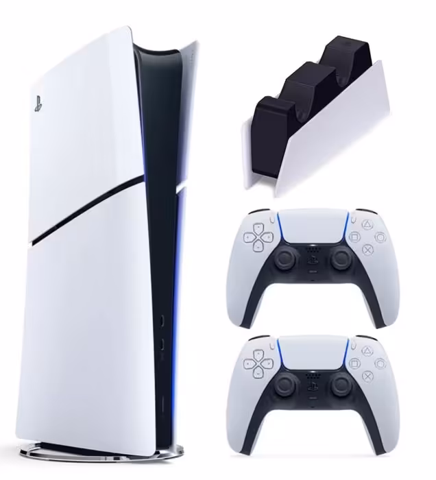 پلی استیشن 5 اسلیم دیجیتال ریجن اروپا 2016 به همراه یک دسته اضافه و یک پایه شارژر ظرفیت 1 ترابایت