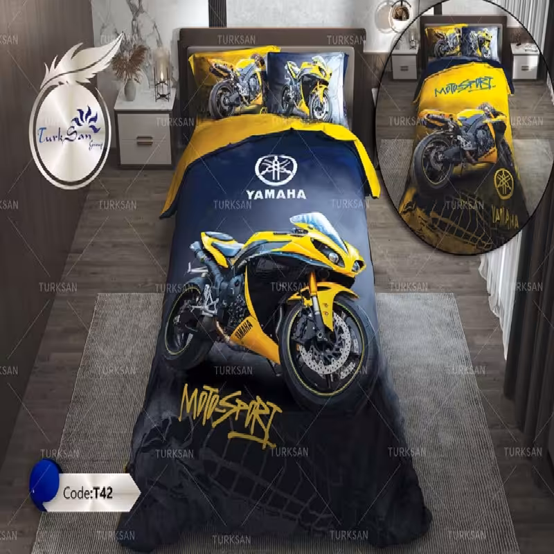 سرویس روتختی ترکسان کد T-42 یکنفره 4 تکه دو رو 