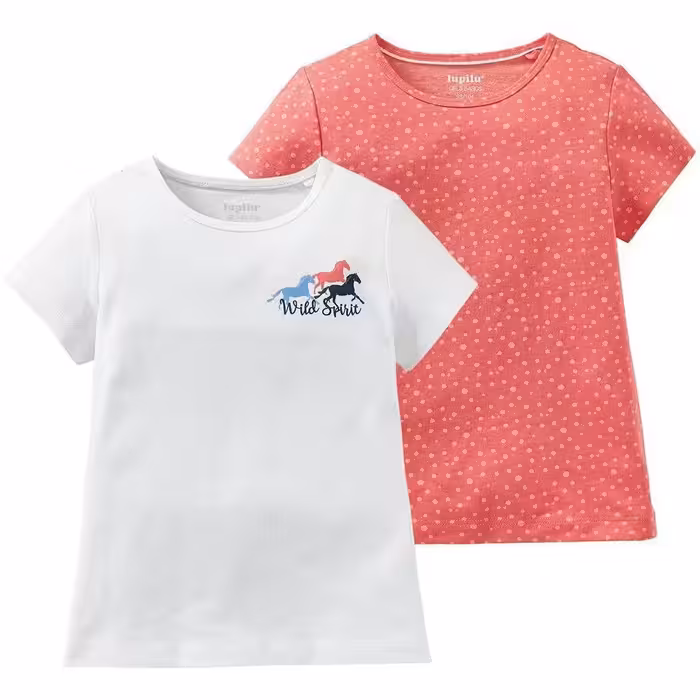 پک دو عددی تیشرت دخترانه اورجینال برند لوپیلو کشور آلمان سایز 4 تا 6 سال 