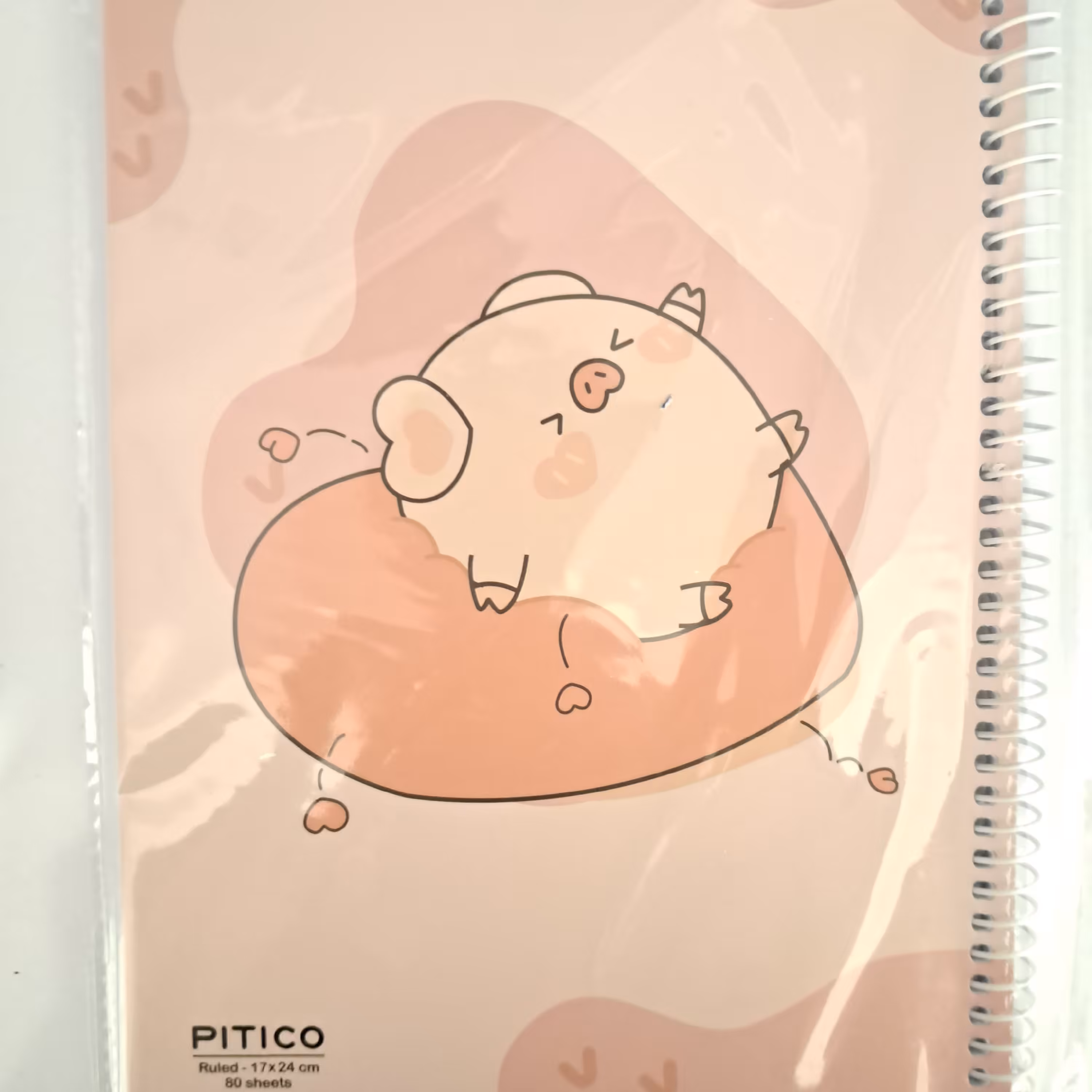 دفتر مشق 80 برگ سیمی دفتر سیمی طرح خوک جلد مقوایی برند پیتیکو