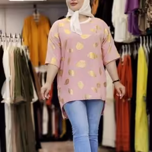 شومیز ابروبادی برگی طلاکوب