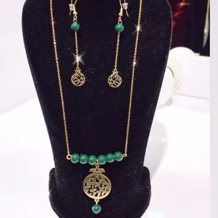 نیم ست استیل اناری (پس کرایه)