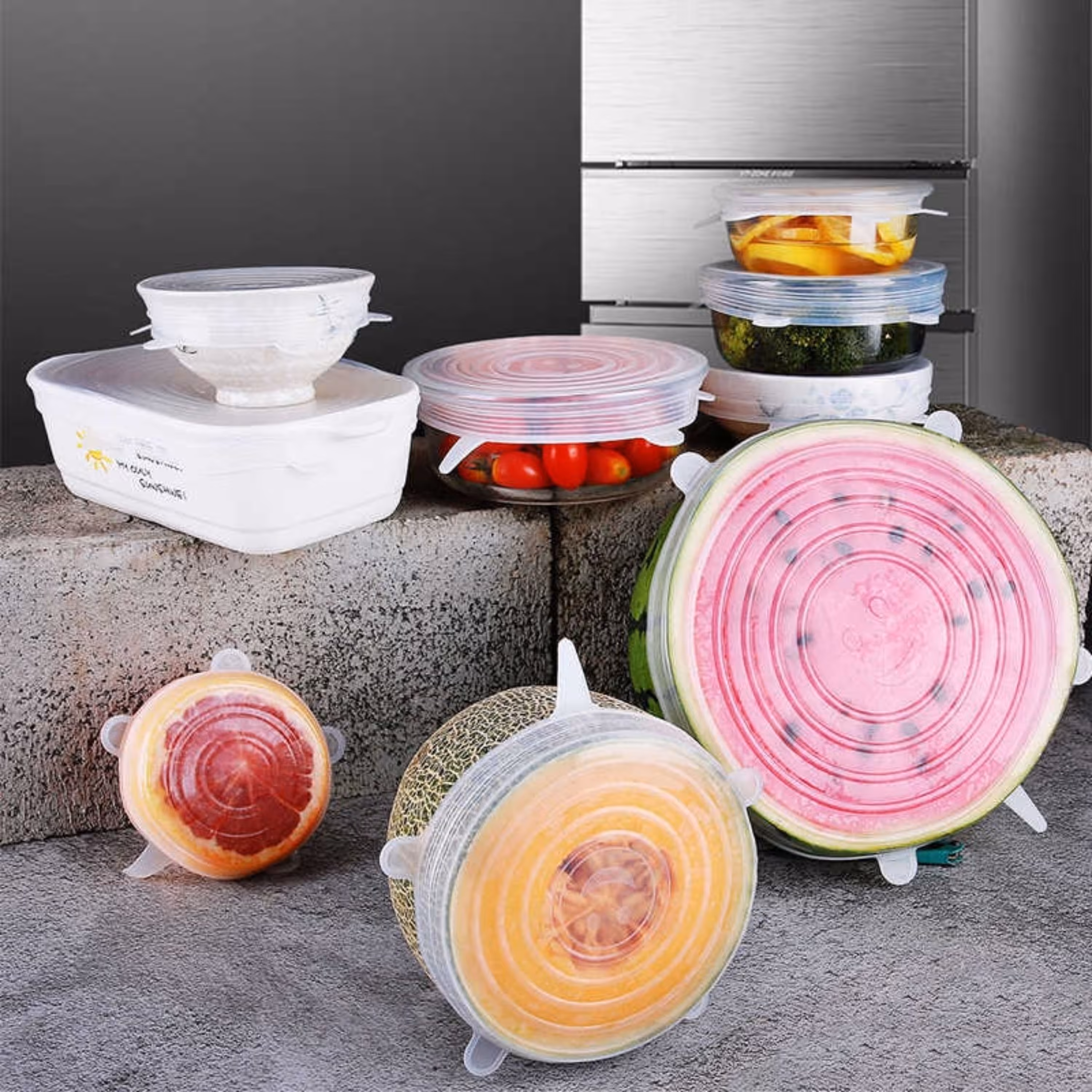 درپوش سیلیکونی ظروف (بسته 6 عددی) با ارسال رایگان