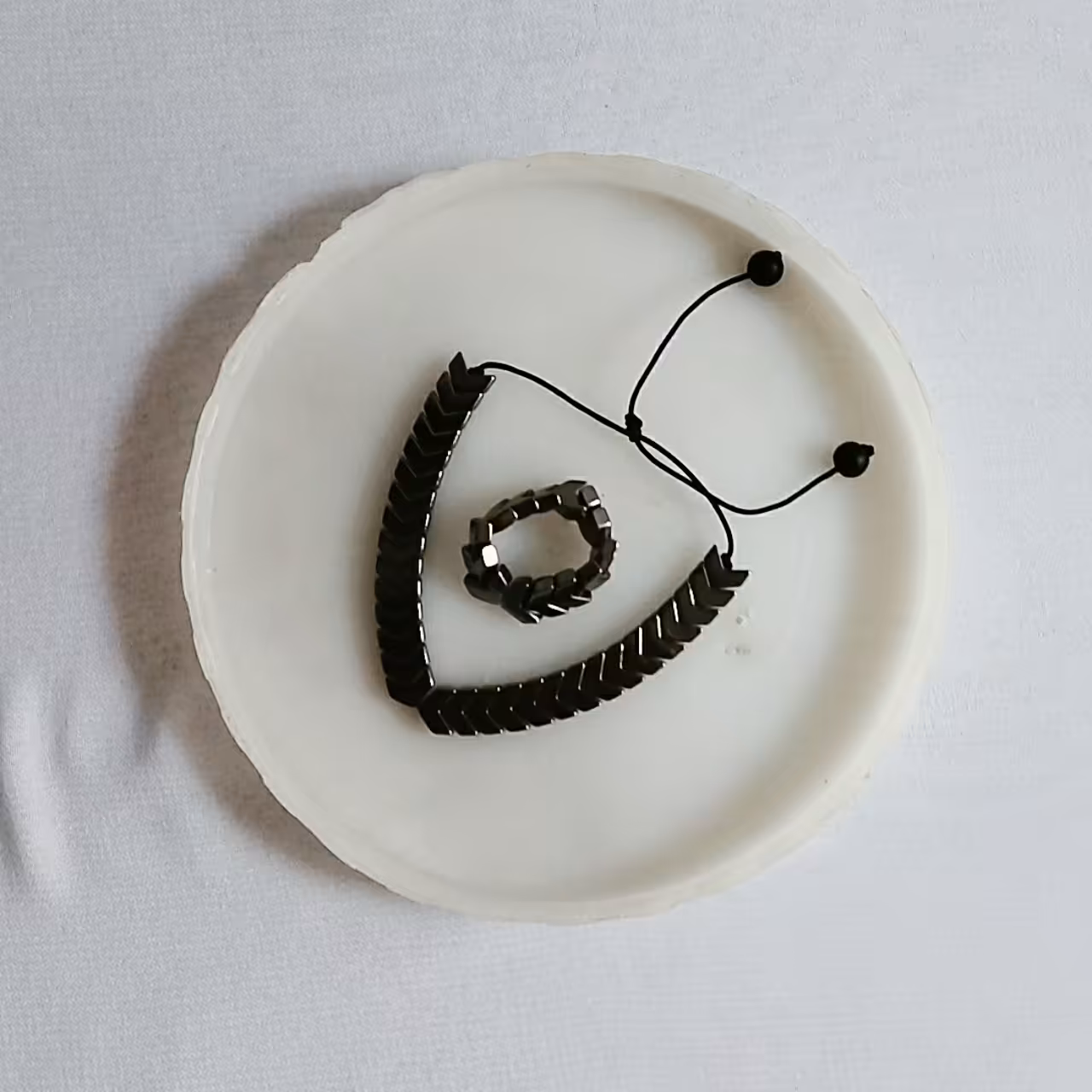 ست دستبند و انگشتر حدید