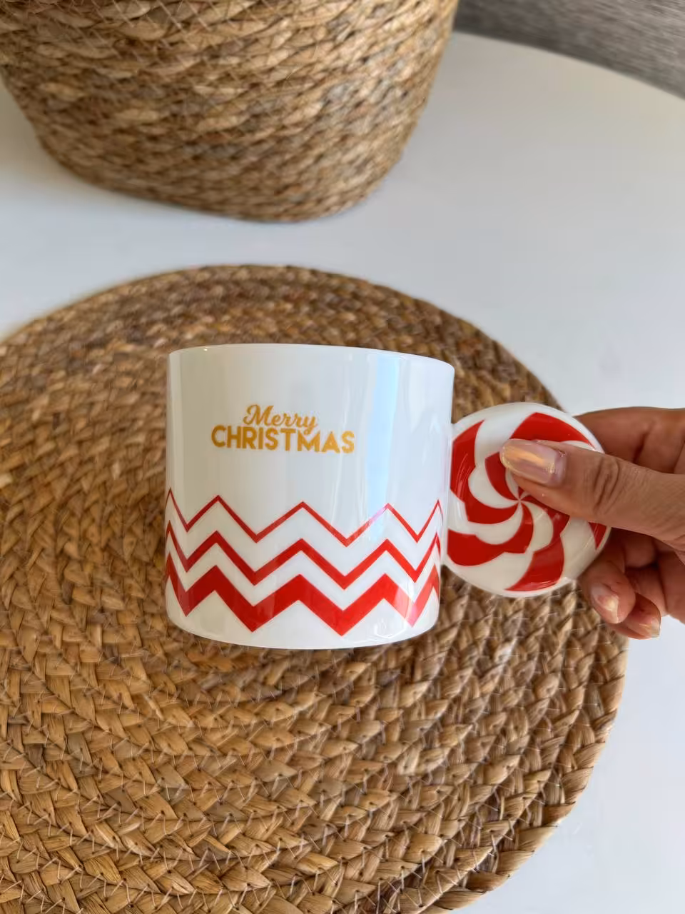 ماگ کریسمسی دسته شکلاتی کد 4366