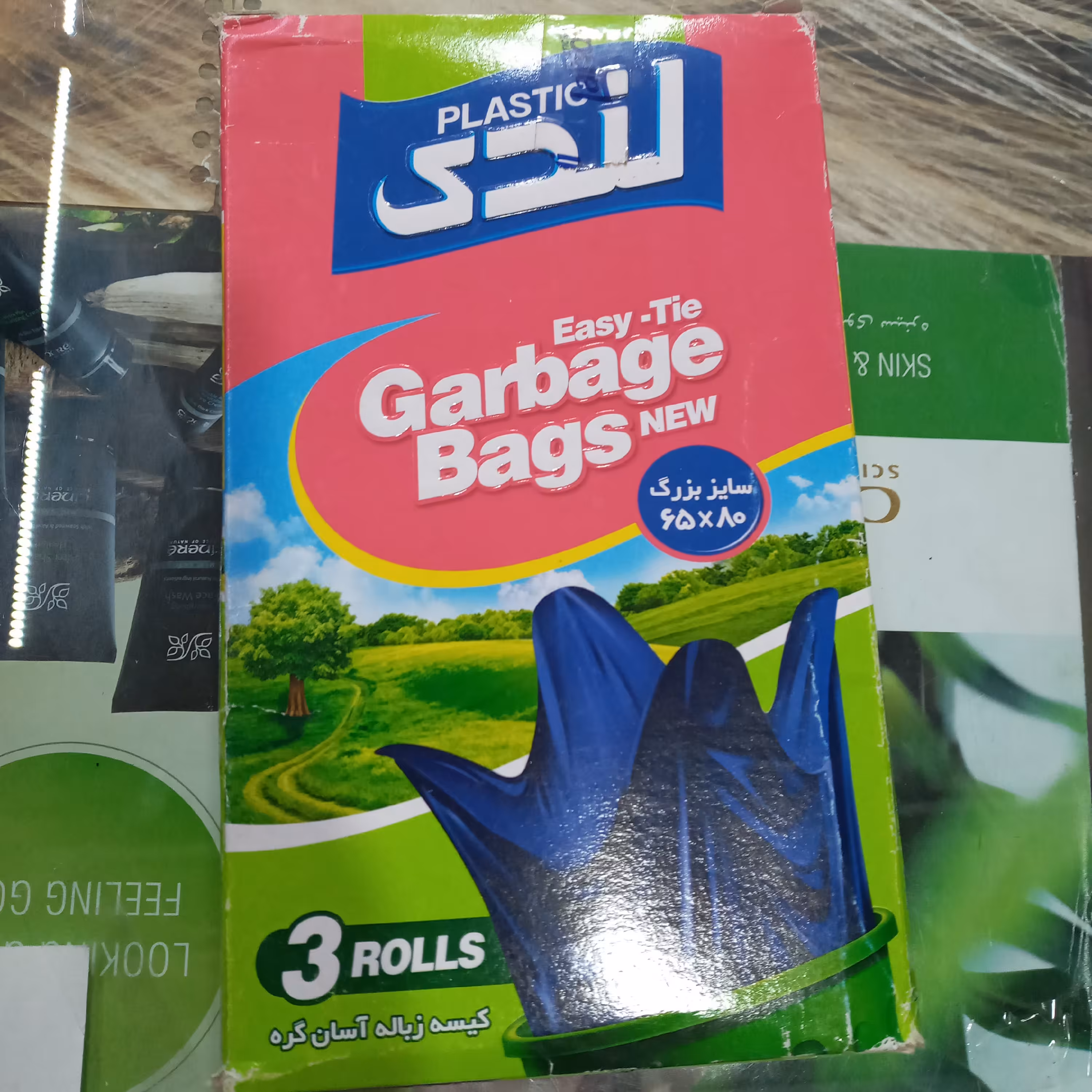 کیسه زباله 3رول 30عددی اسان گره سایز بزرگ 80×65