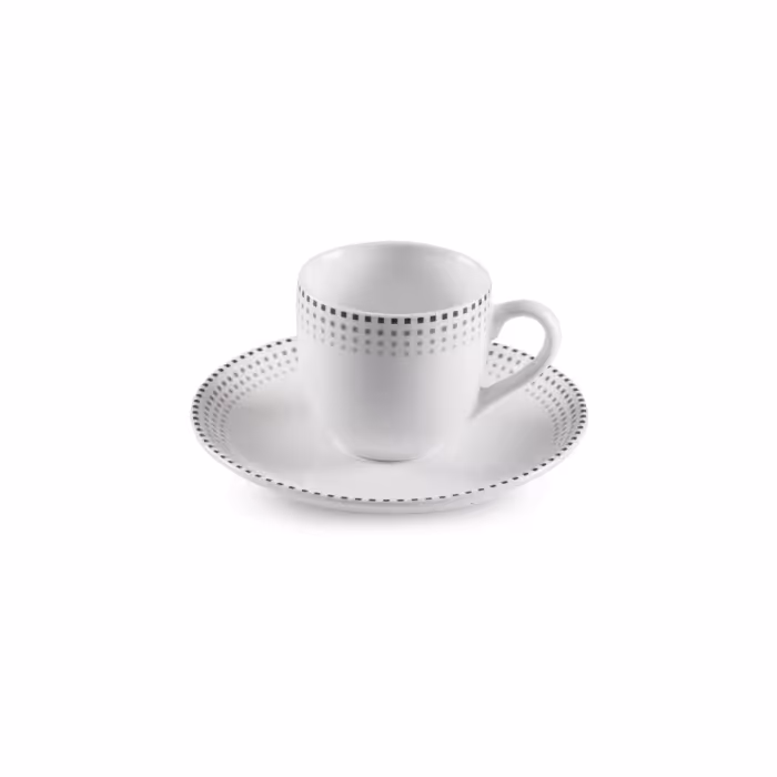 سرویس چینی زرین 6 نفره قهوه خوری مون بلان مشکی (12 پارچه)