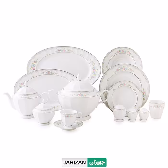 سرویس چینی زرین 103پارچه گلاریس سری نئوکلاسیک (عالی)