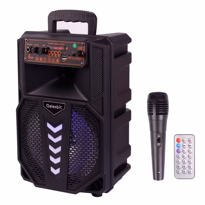اسپیکر بلوتوثی رم و فلش خور Galexbit GS19   میکروفون و ریموت کنترل