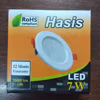 پنل 7وات LED  رنگ مهتابی و آفتابی مارک حسیس 12ماه ضمانت