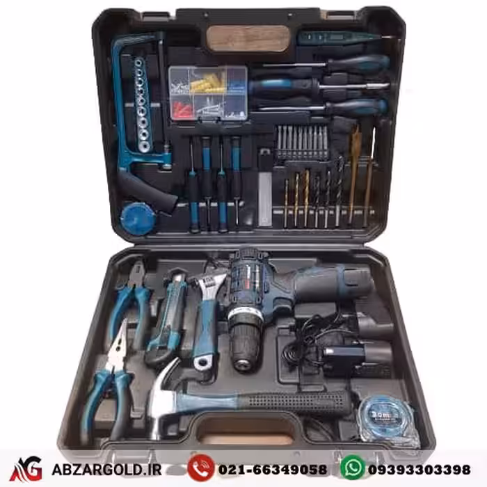 کیت 117پارچه دریل شارژی 12ولت با ابزارکامل ایزی پاور مدل EP