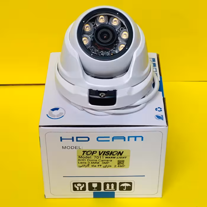 دوربین مداربسته وارملایت 2.4 مگاپیکسل AHD تاپ ویژن( 30 ماه گارانتی )