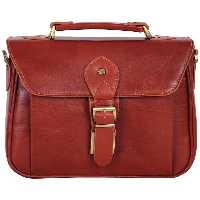 کیف چرم رودوشی عسلی چرم بارز Charm Barez مدل DG32