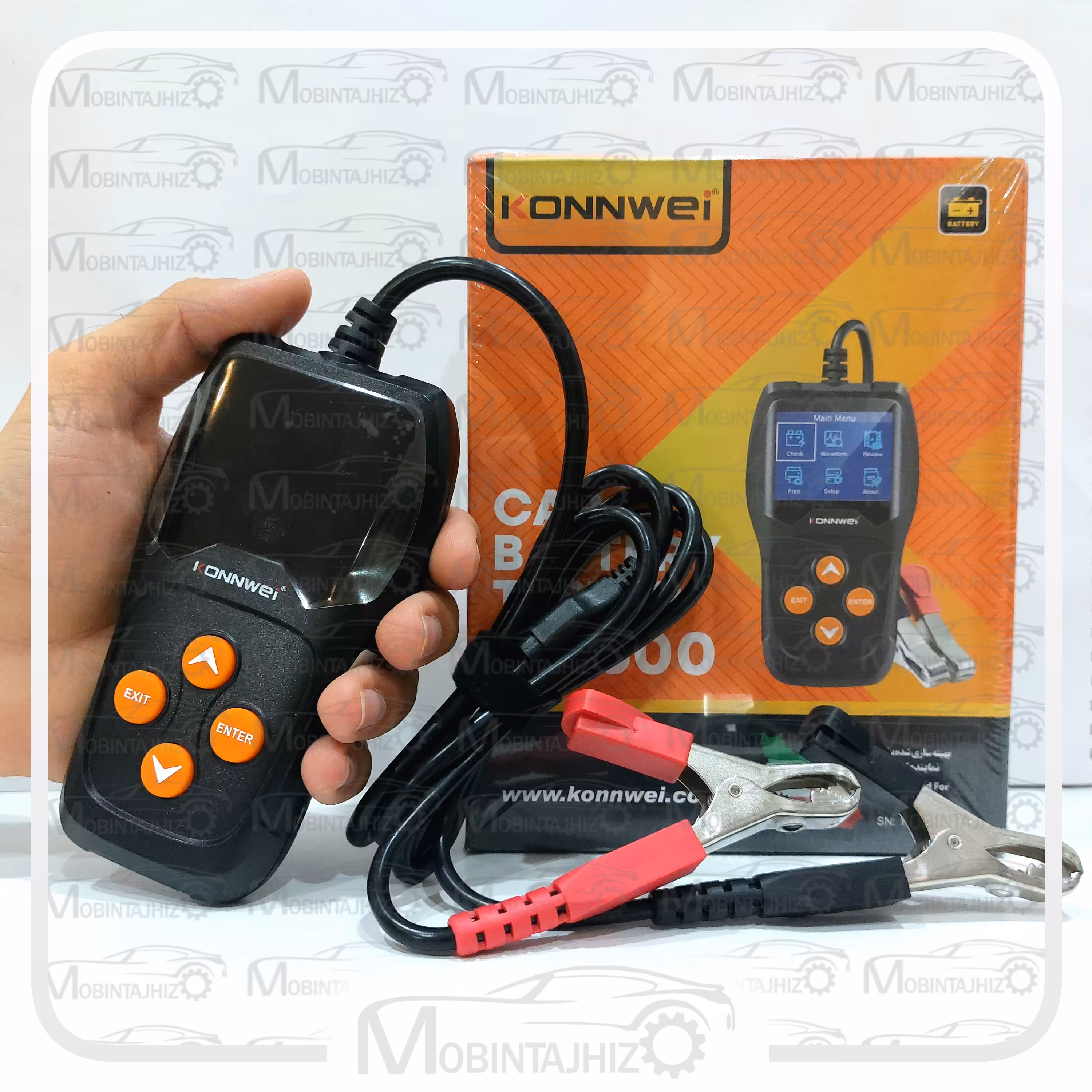 تستر باتری و دینام دیجیتالی و هوشمند کانووی KONNWEI KW600 (پس کرایه)