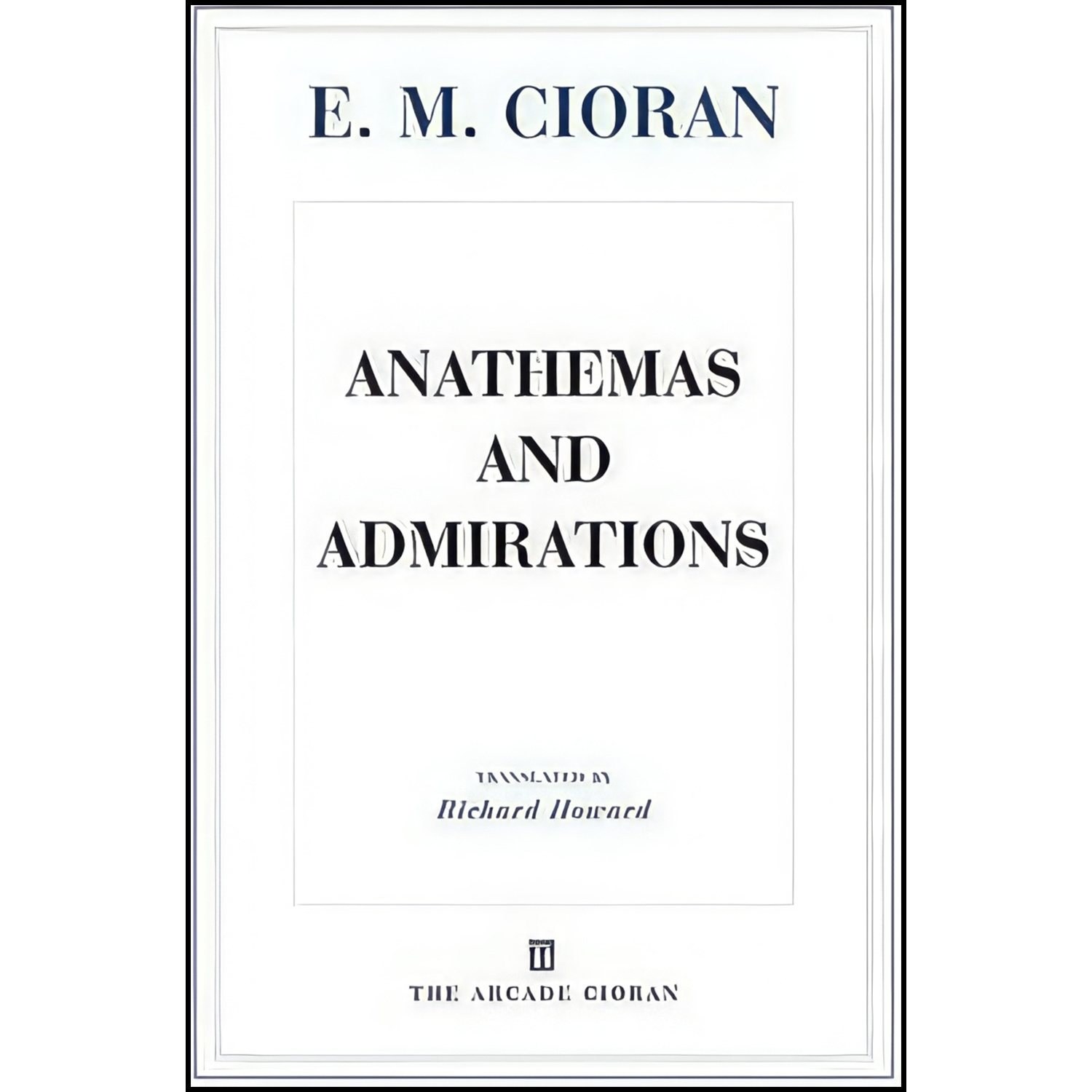 کتاب زبان اصلی Anathemas and Admirations اثر Eugene Thacker