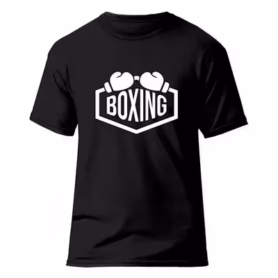 تیشرت ورزشی بوکس فشن لاین BOX 30|مشکی/سفید