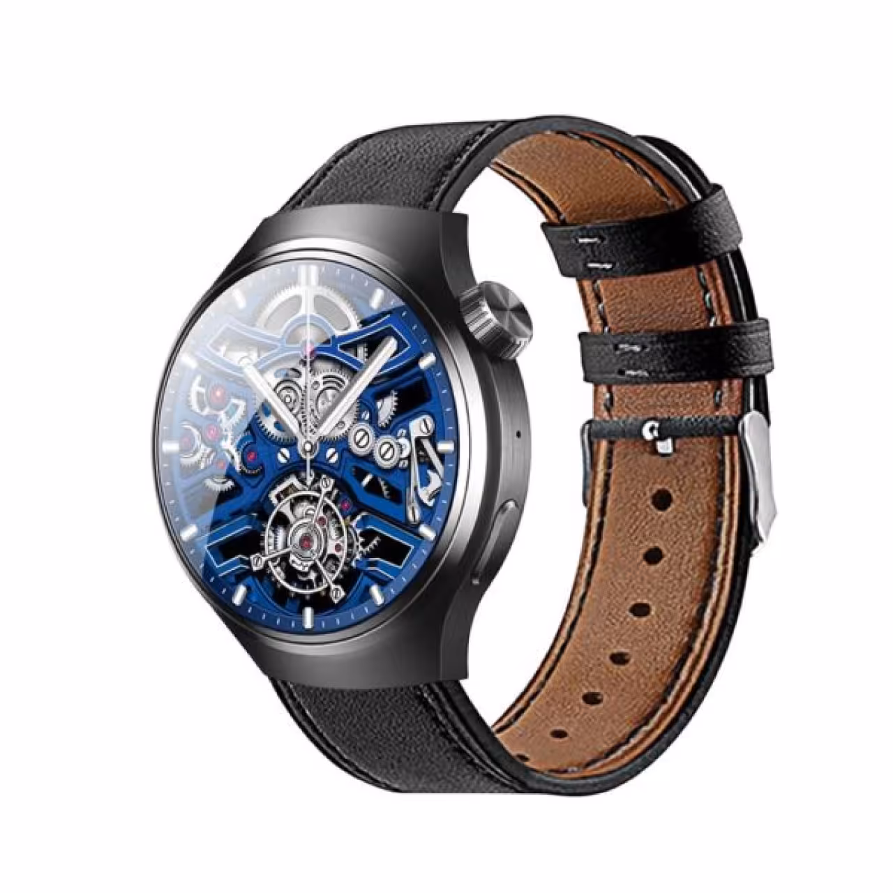 ساعت هوشمند صفحه گرد مدل WISME-1 با 3 بند فلزی چرم و سیلیکونی