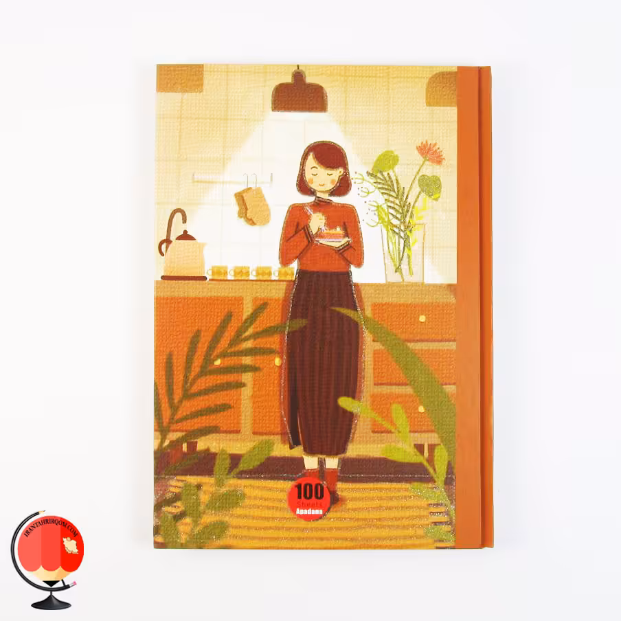 دفتر مشق 100 برگ طرح خانوم جلد سخت آپادانا