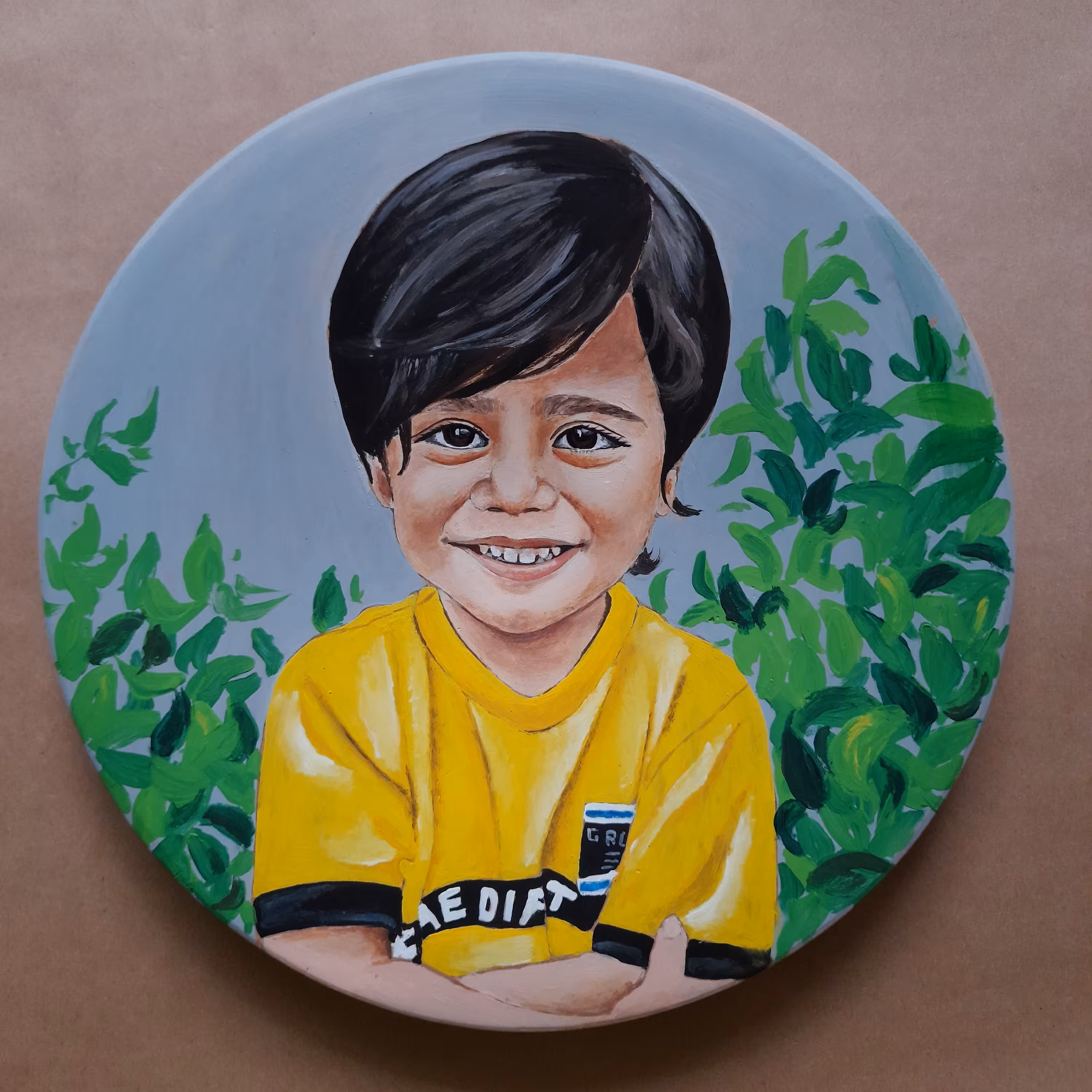 دیوارکوب سفالی نقاشی از چهره (سایز25سانتی)