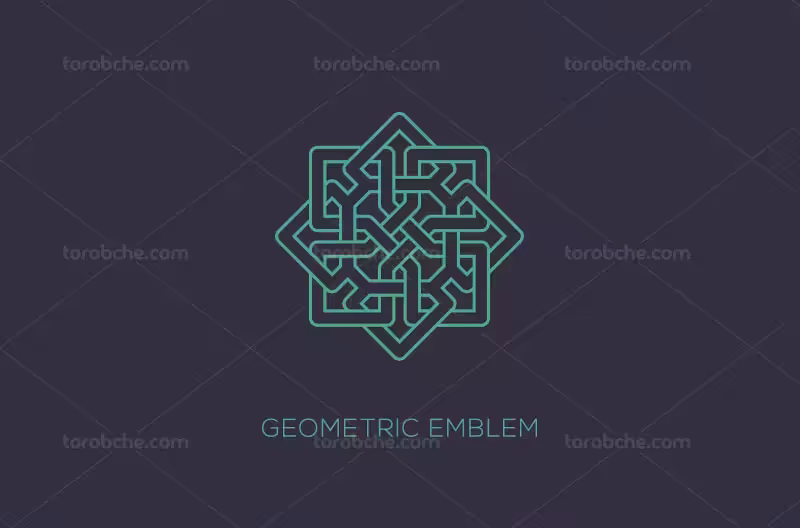 وکتور لوگو هندسی رنگی | گرافیک با طعم تربچه