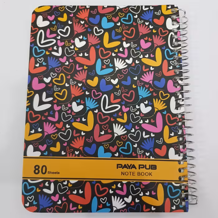 دفتر نوت بوک اروپایی دفتر یادداشت جلد سخت گالینگوری1/8 پایا داخل رنگی