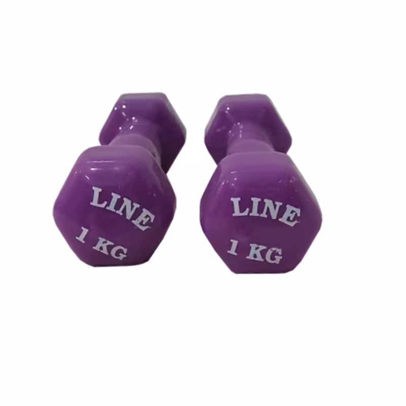 دمبل  1 کیلویی جفتی مشکی و قرمز 