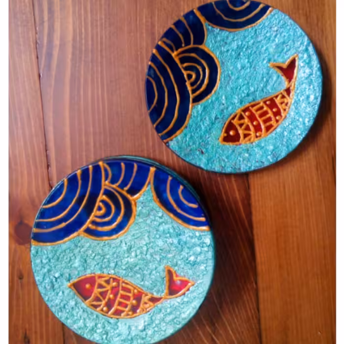 مجموعه هفت عددی بشقاب هفت سین ویترای سایز 9 سانتی متر