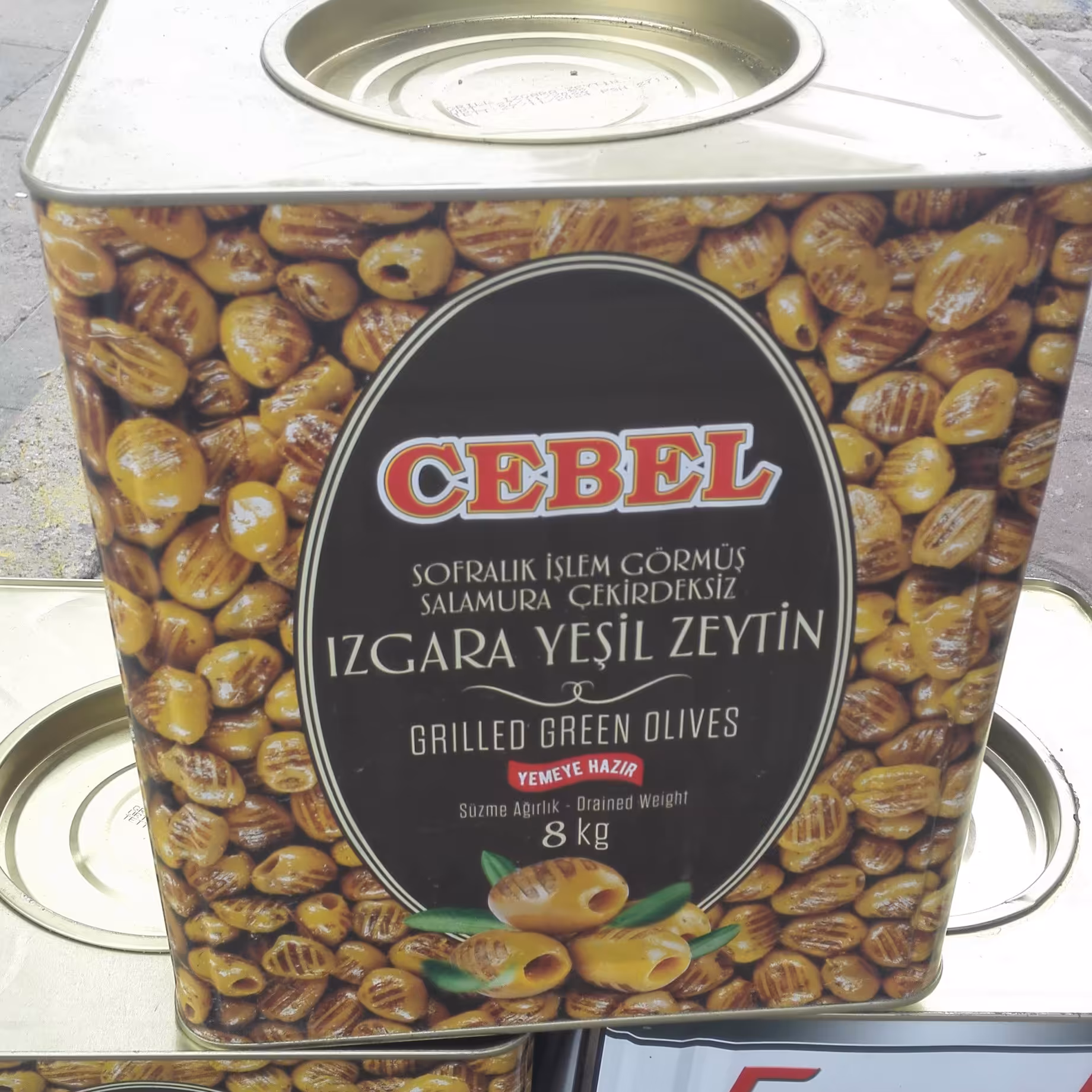 زیتون کبابی Cebel ترکیه وزن خالص 8 کیلوگرمی رستورانی