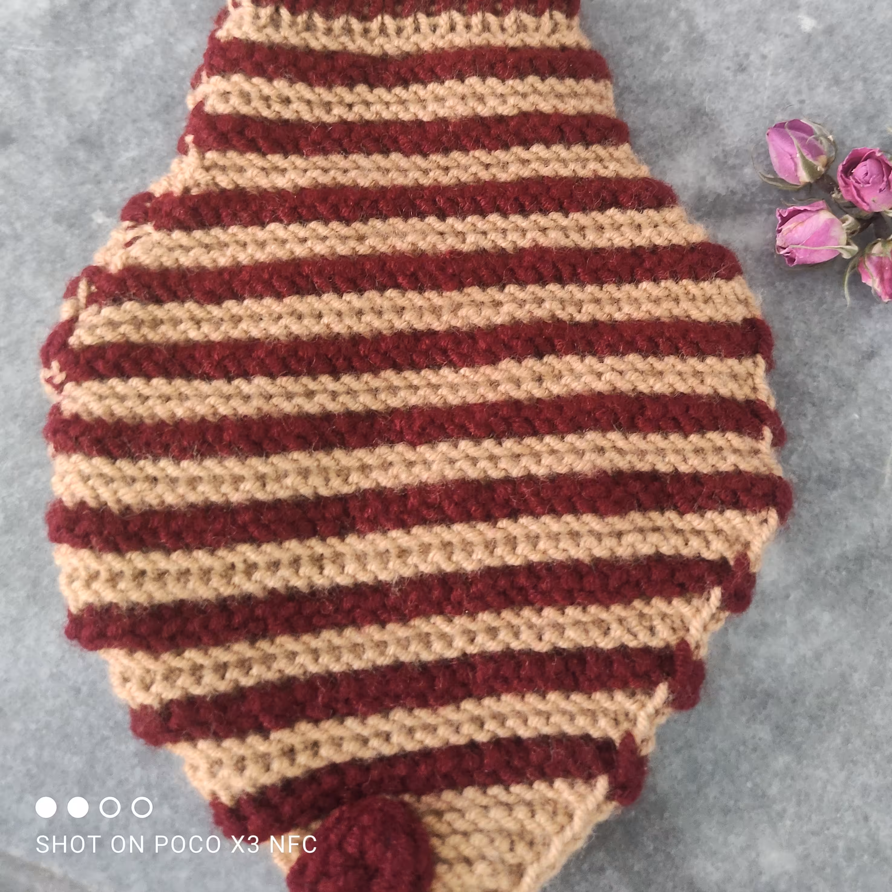 لیف بافتنی طرح ماهی دو رنگ  بچه گانه 