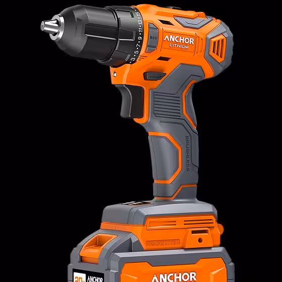 دریل شارژی  20ولت براشلس آنکور مدل ANCHOR DCE1  مدل 3 باتری