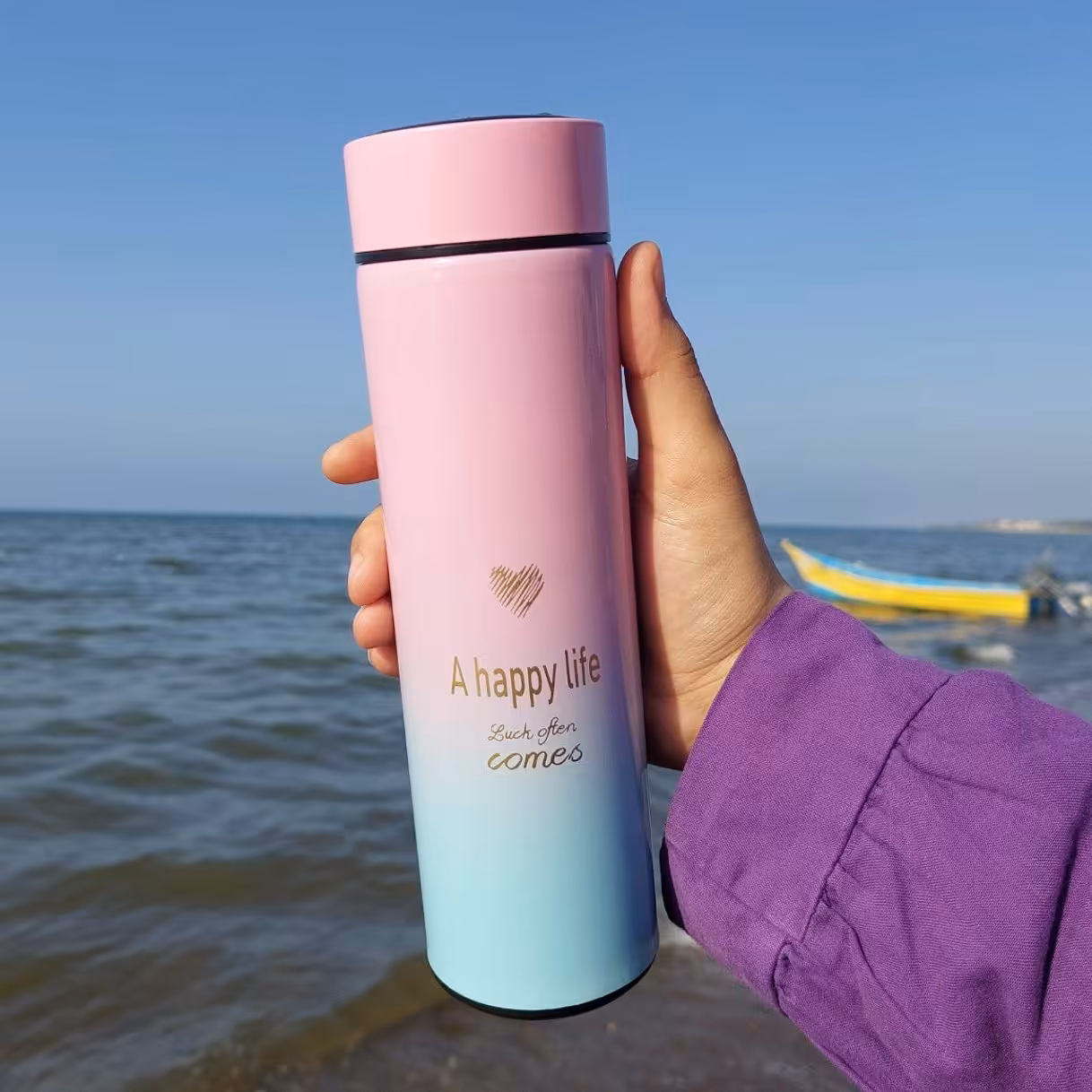 فلاسک هوشمند دماسنج دار نیم لیتری